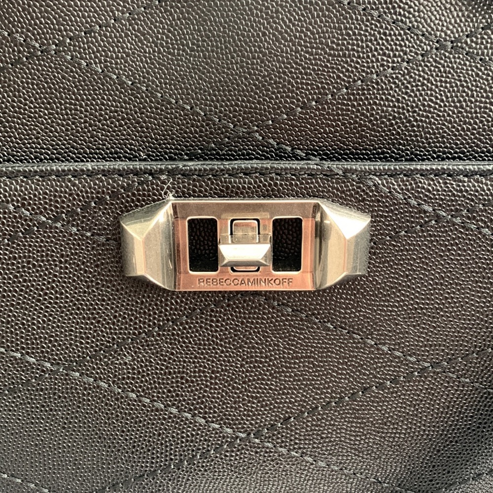 REBECCA MINKOFF | Je T’aime Work Bag Tote - Black Leather - Picture 15 of 17